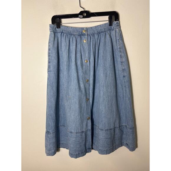 A.P.C. Dresses & Skirts - A.P.C Pull On Denim Midi Skirt Sz 38